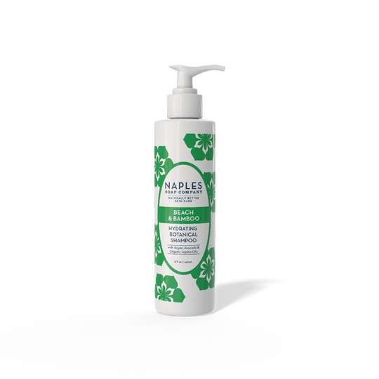 Beach & Bamboo Hydrating Botanical Shampoo with shadow