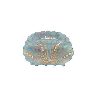 Diamond Shell Clip Light Blue Side