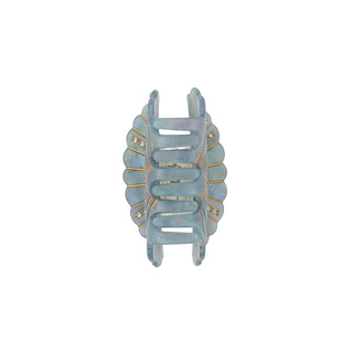 Diamond Shell Clip Light Blue Front