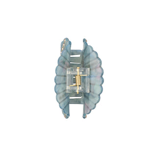 Diamond Shell Clip Light Blue Back