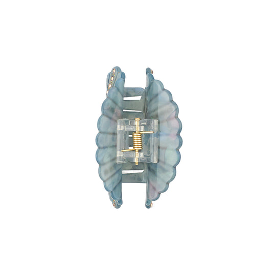 Diamond Shell Clip Light Blue Back