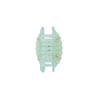 Diamond Shell Clip Light Green Front