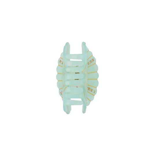 Diamond Shell Clip Light Green Front