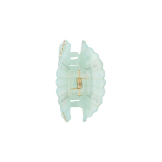 Diamond Shell Clip Light Green Back