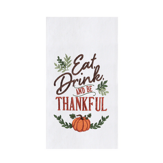 Eat Drink and Be Thankful Tea Towel