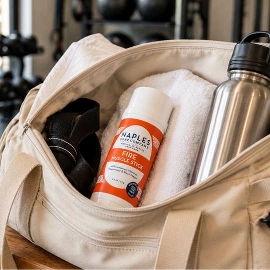 Fire Muscle Stick in Gym Bag