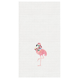 Flamingo with Lights Tea Towel