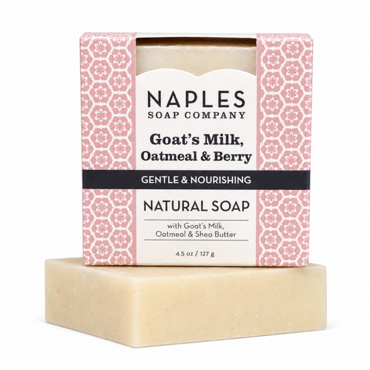 Goat's Milk Oatmeal Berry Natural Soap Hero
