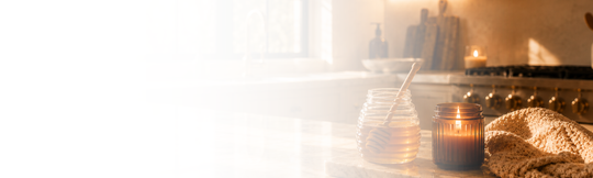 Honey Almond Desktop Scent Banner
