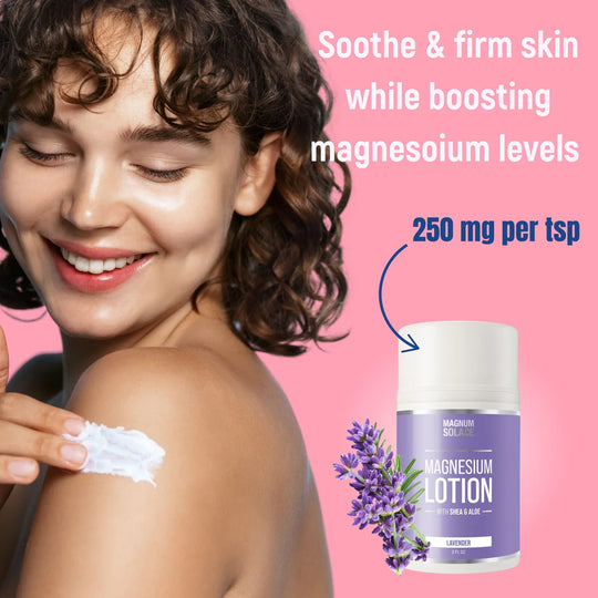Magnesium Lotion Lavender with Model