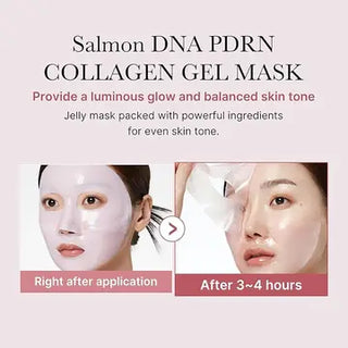 Medicube PDRN Pink Collagen Gel Mask after application