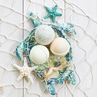 Ocean-scented Bath Bombs with Turtle Tray