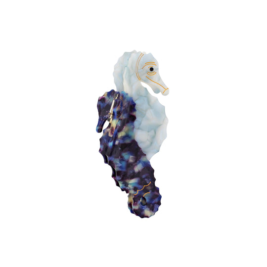 Navy Seahorse Clip Side 2