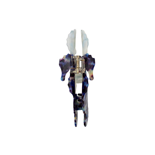 Navy Seahorse Clip Back