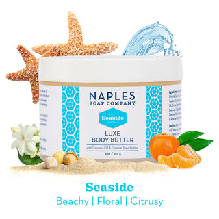 Seaside Luxe Body Butter Full sized with Scent Notes