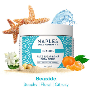 Seaside Luxe Sugar Salt with Scent Notes