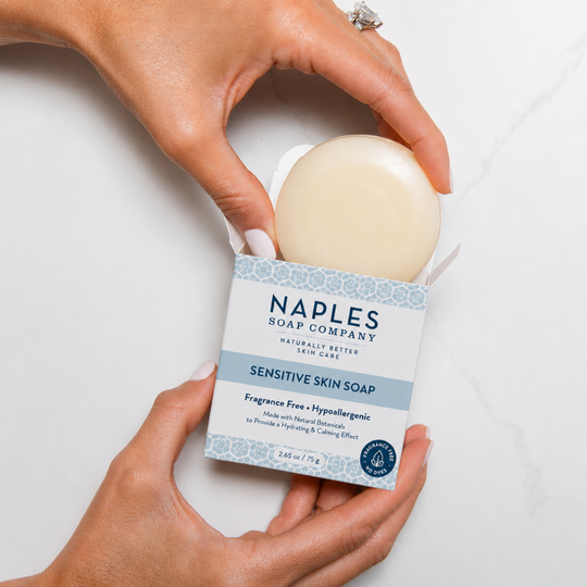 Sensitive Skin Soap in Hands