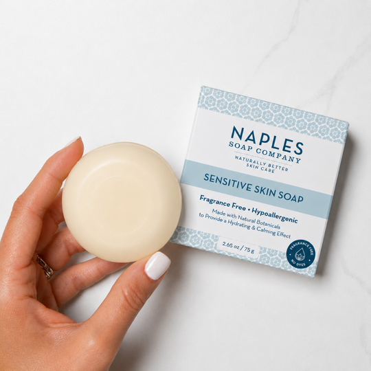 Sensitive Skin Soap in Hands