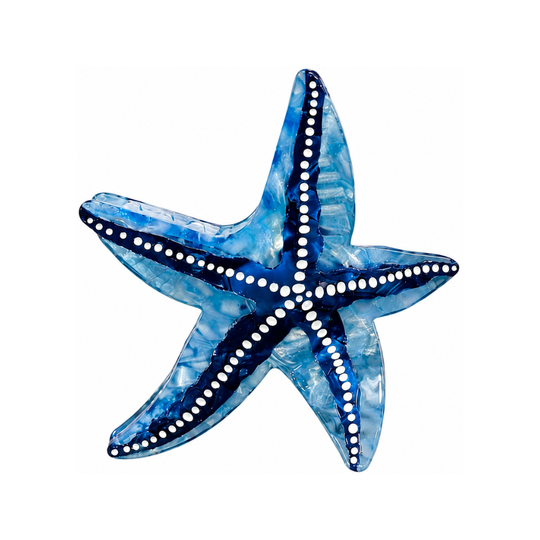 Starfish hair Clip - Blue - Hero