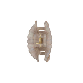 Diamond Shell Hair Clip - Light Grey