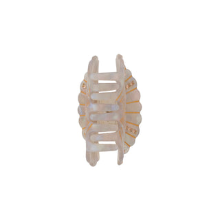 Diamond Shell Hair Clip - Light Grey