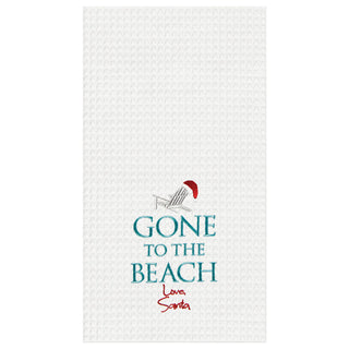 Gone to the Beach Santa Tea Towel