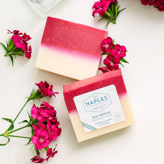 Red hibiscus soap